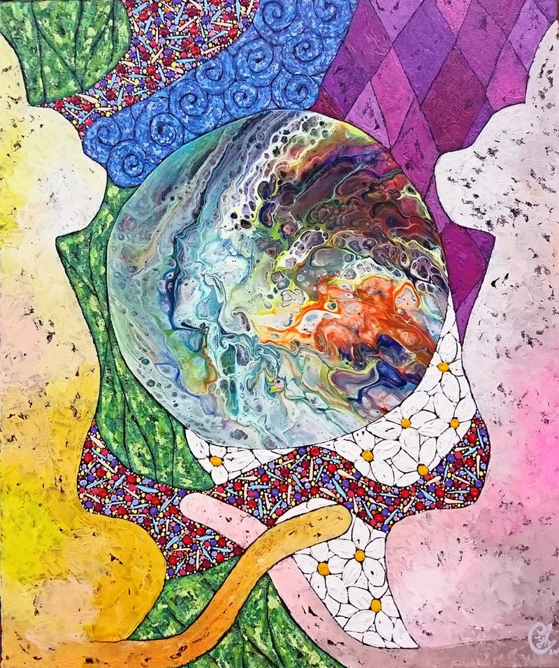 動物繪畫 貓咪繪畫－分享愛 貓咪 - 似顏繪/客製畫 - 棉．麻 多色