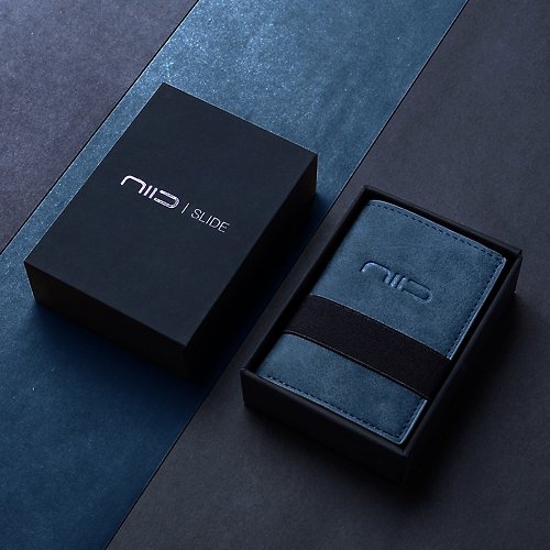 NIID SLIDE2 Vegan Mini Wallet 防盜素皮革科技皮夾 靛藍
