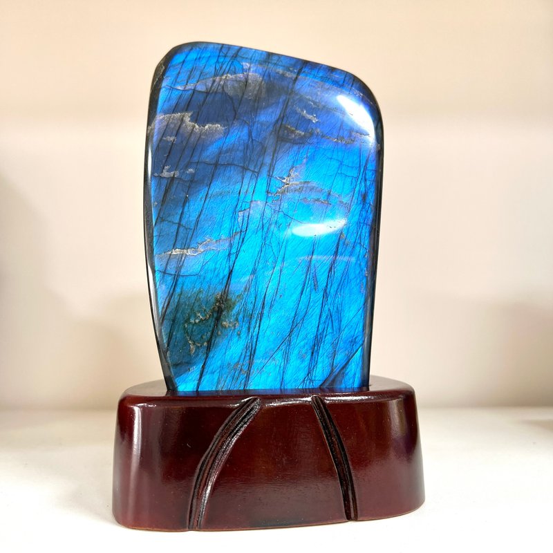 超強藍光拉長石擺件 | 水晶 | 水晶擺件 - 擺飾/家飾品 - 水晶 藍色