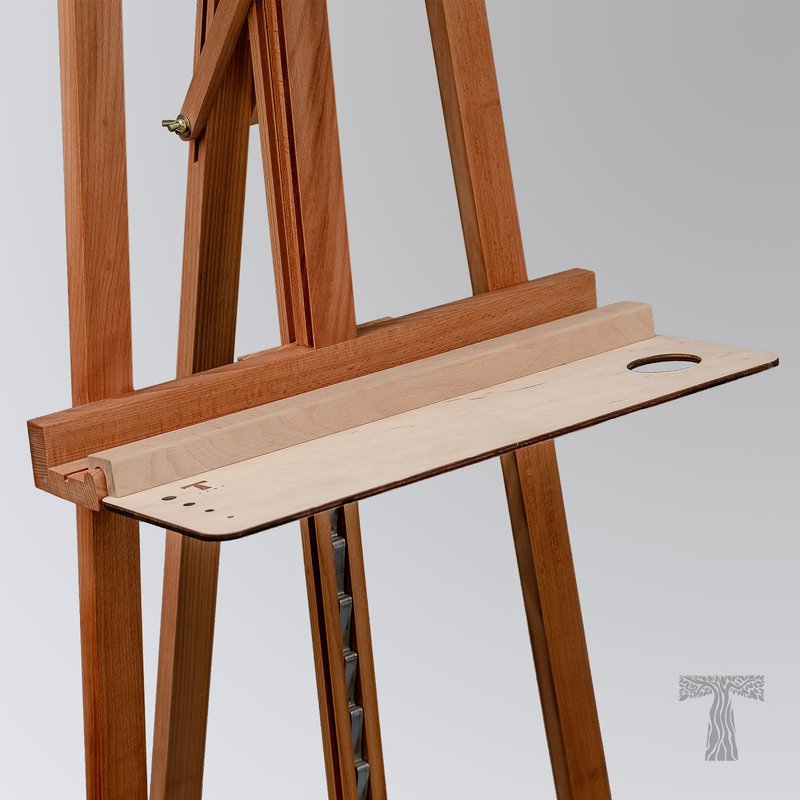 Rectangular shelf for easels,additional workspace in studio easels - Wood, Bamboo & Paper - Wood Brown