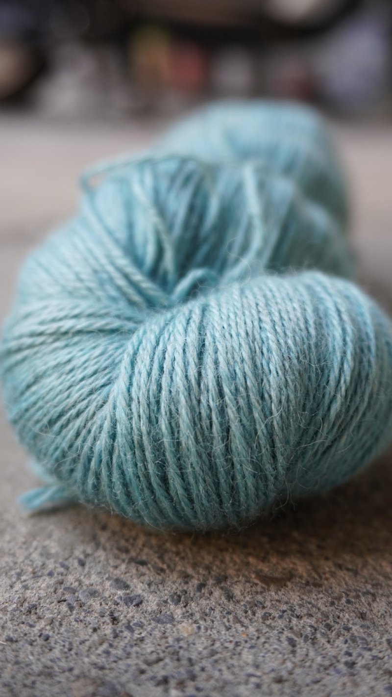 Cute angel green (4ply socks line / young alpaca / silk / cashmere) - Knitting, Embroidery, Felted Wool & Sewing - Wool Green