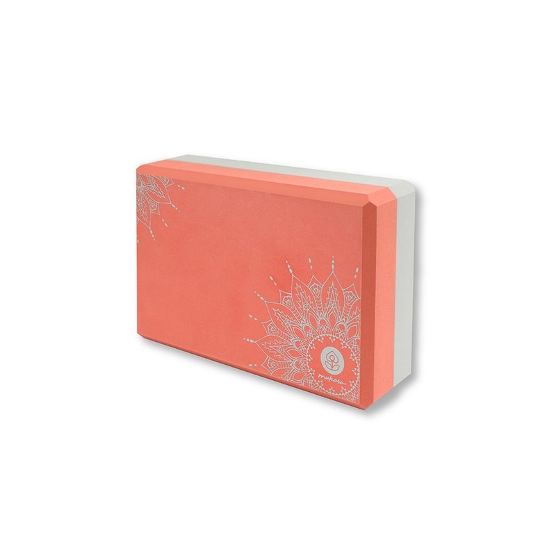 【Mukasa】EVA Yoga Brick - Orange Base/Mandala (Cut Corner) - MUK-23423 - Fitness Accessories - Other Materials Orange