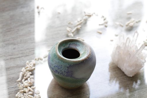 波力兔手作舍 手拉壞綠之眼小小花器/花瓶