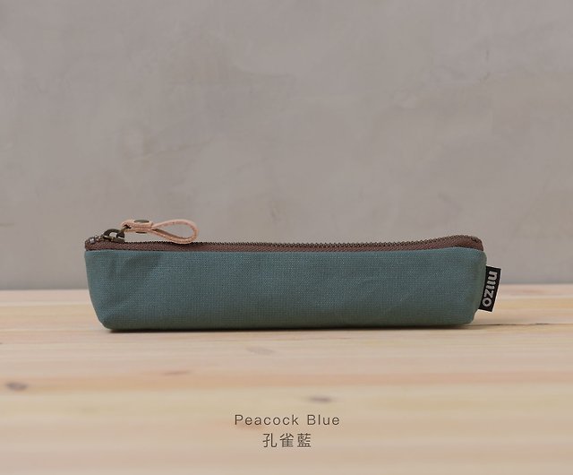Slim pen case - Japanese waxed canvas pencil case - Shop niizo Pencil Cases  - Pinkoi