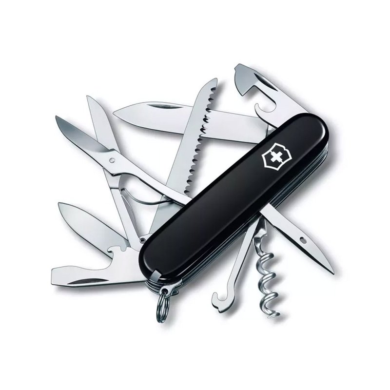 VICTORINOX 瑞士維氏 瑞士刀 Huntsman 15用 91mm 黑 1.3713.3 - 露營用品 - 不鏽鋼 黑色