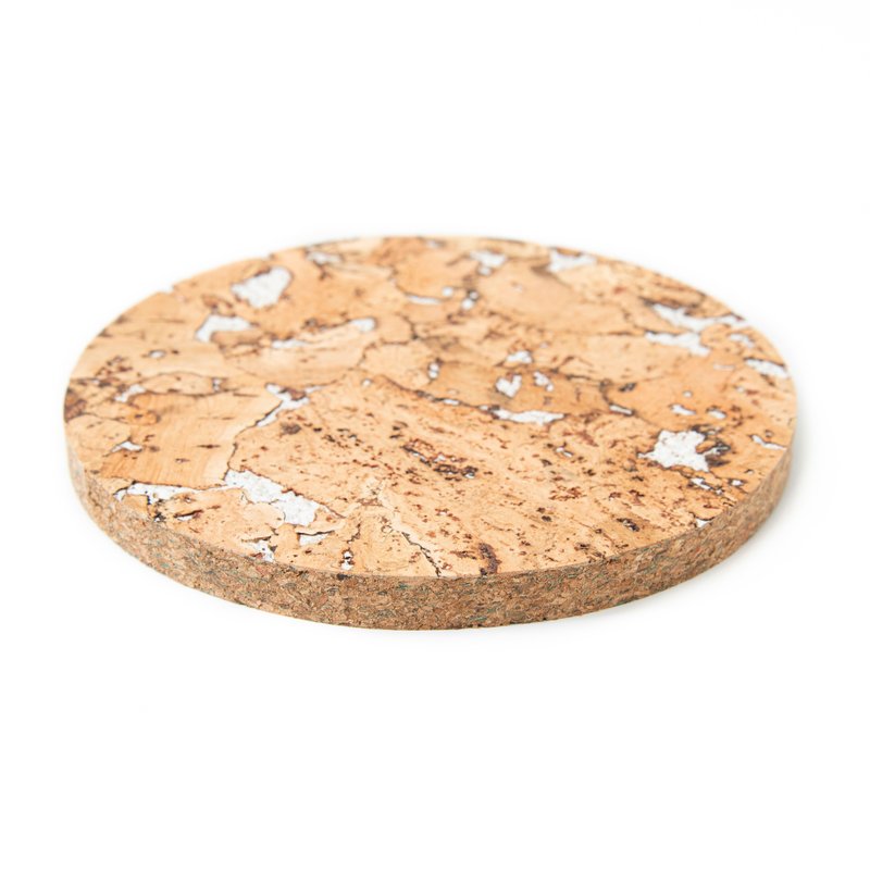 コルク鍋敷き (Cobble White) - 鍋子/烤盤 - 環保材質 咖啡色