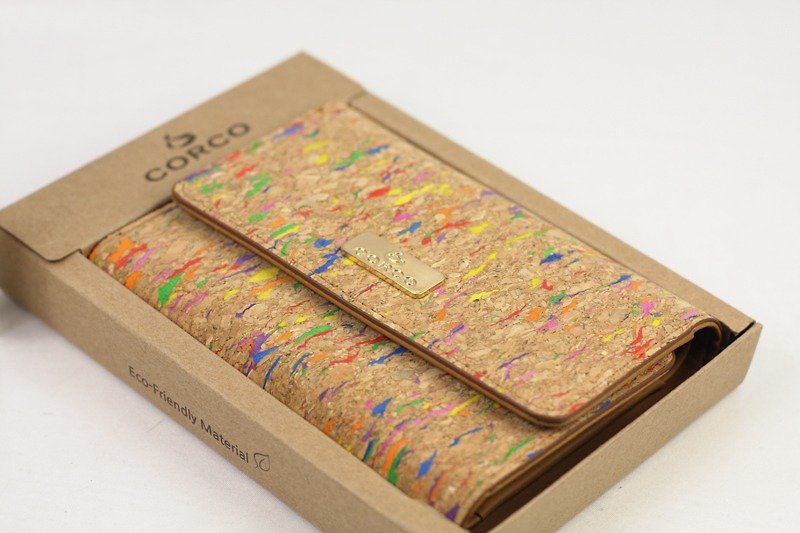 韓國CORCO 短皮夾(糖果蜜) - 長短皮夾/錢包 - 紙 金色