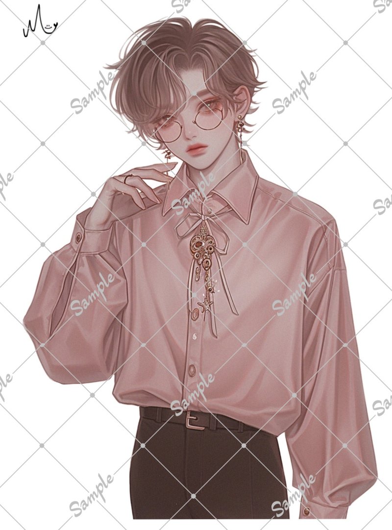 オリジナル人物ステッカー - 貼紙 - 紙 