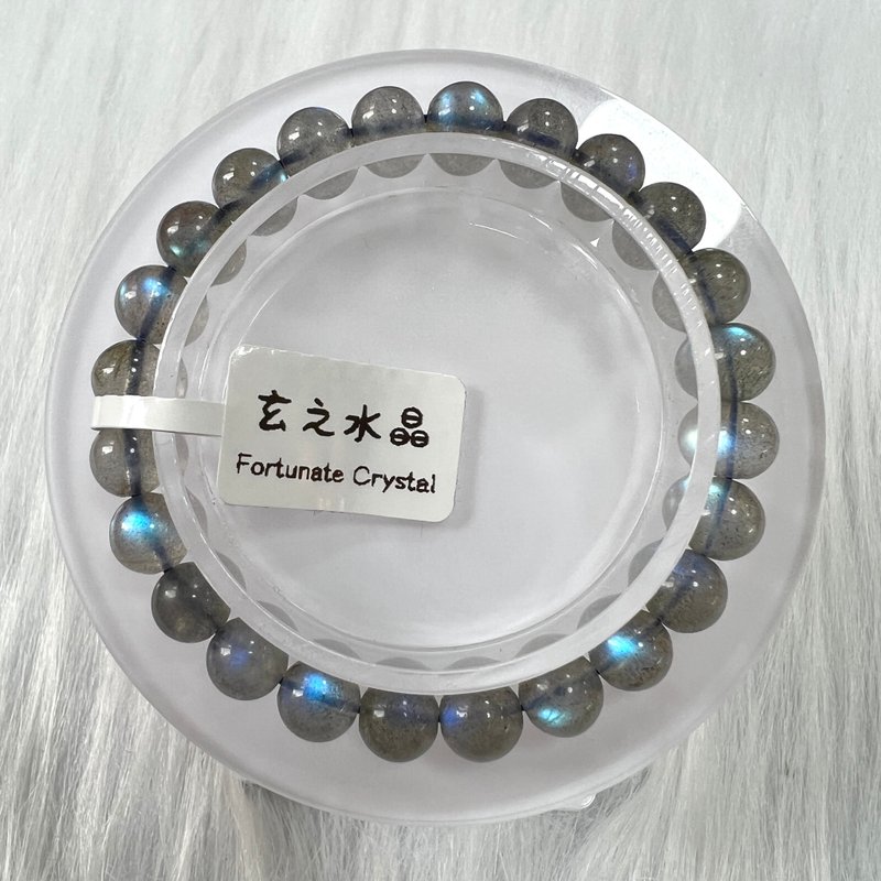 藍光灰拉長石手串 | 水晶 | 水晶手串 | 水晶手鏈 | 水晶手鍊 - 手鍊/手環 - 水晶 灰色