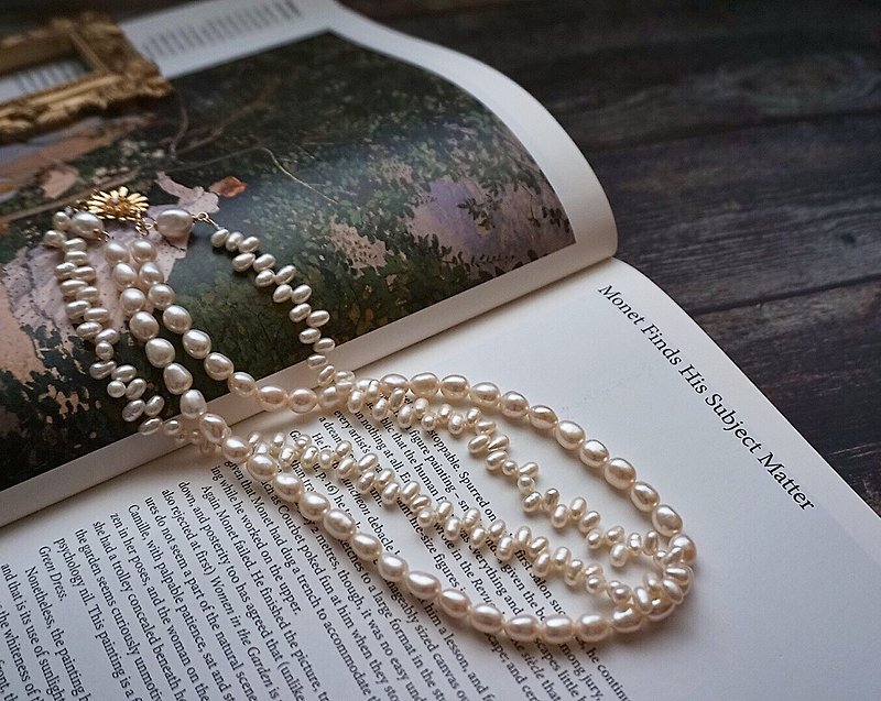 唐頓莊園西洋古董風天然巴洛克珍珠手工制兩種戴法長鏈項鏈agete - 項鍊 - 珍珠 