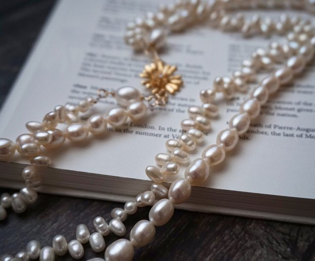 Downtown Abbey Baroque Pearls Vintage Elegant Handmade 2 Way Long