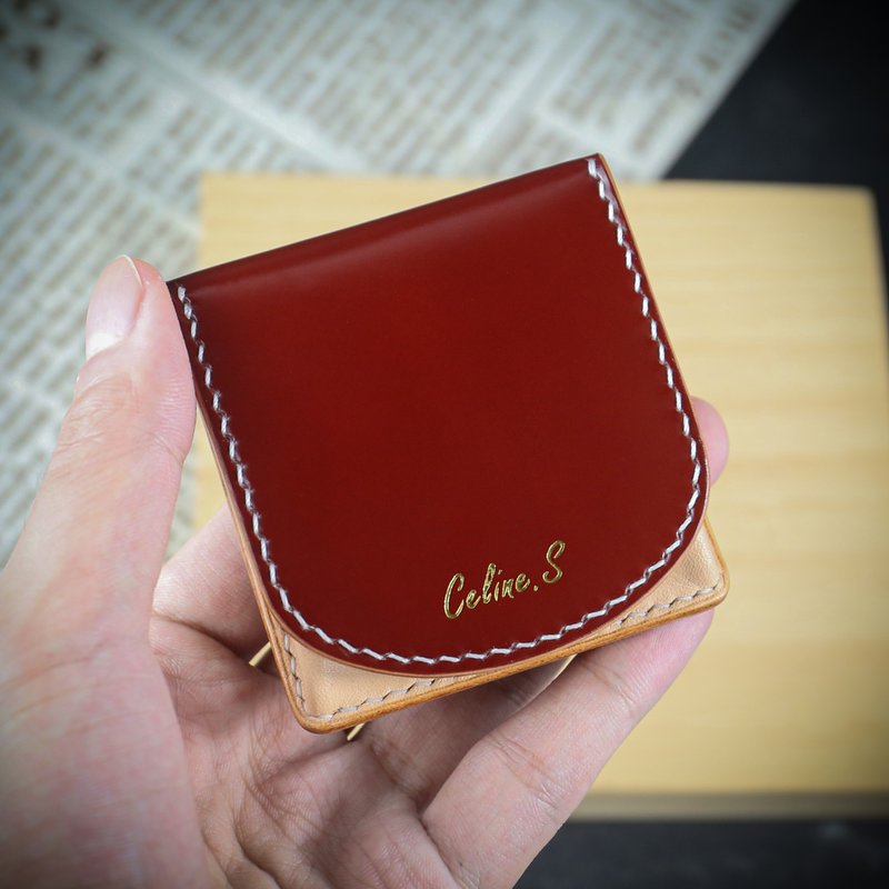 【客製化禮物】【方形零錢包/散紙包/馬蹄包】Cordovan馬臀皮 - 零錢包/小錢包 - 真皮 多色