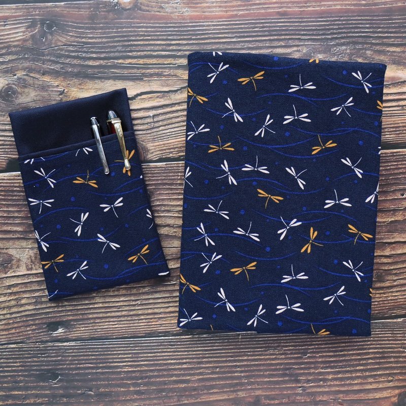 [Dragonfly] Book Cover Adjustable Cloth Book Cover Handmade Cloth Book Cover A4 A5 A6 B6 20K 16K - ปกหนังสือ - ผ้าฝ้าย/ผ้าลินิน 