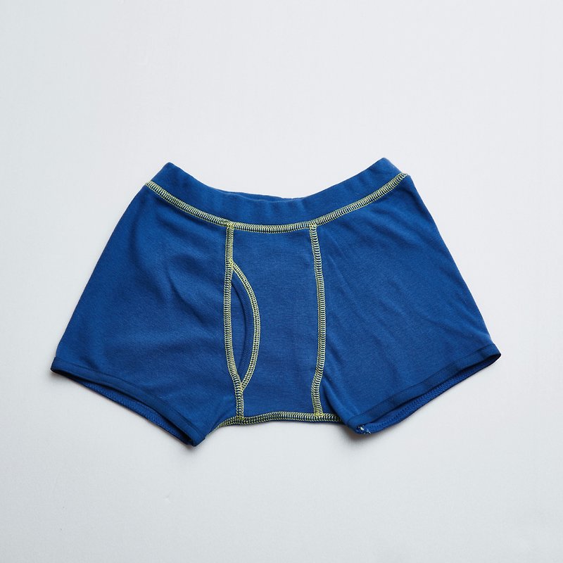 Organic cotton boy boxer briefs (dark blue) - อื่นๆ - ผ้าฝ้าย/ผ้าลินิน สีน้ำเงิน