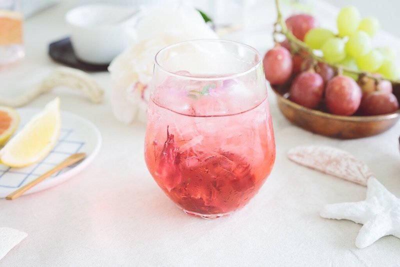 Roselle + Rose + Herbs Tea Daily Detox Water - Tea - Fresh Ingredients Pink