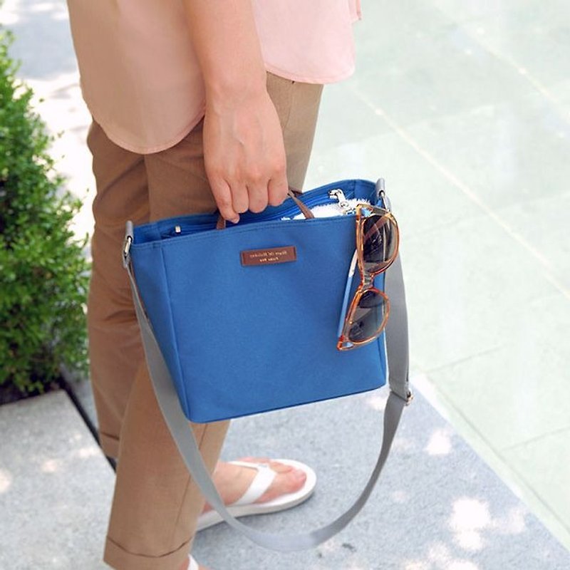 PLEPIC-Shoulder Bag _ Dual-use square storage bag - Navy blue, PPC92986 - กระเป๋าคลัทช์ - เส้นใยสังเคราะห์ สีน้ำเงิน