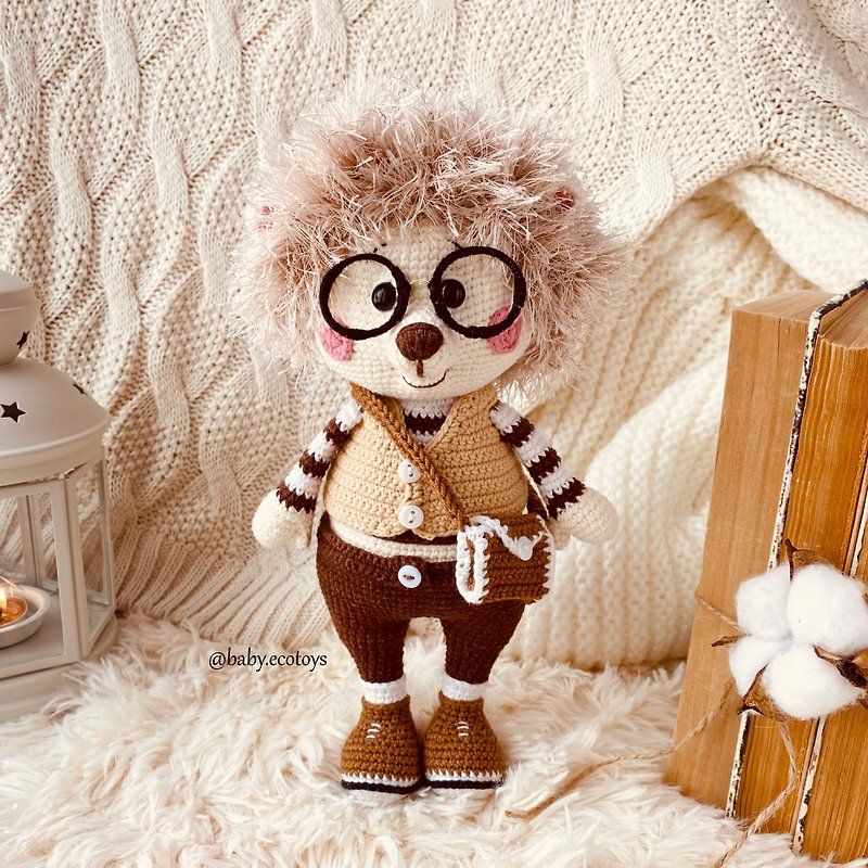Digital Download - PDF | Crochet amigurumi pattern HEDGEHOG stuffed animal toy - เย็บปัก/ถักทอ/ใยขนแกะ - งานปัก สีนำ้ตาล