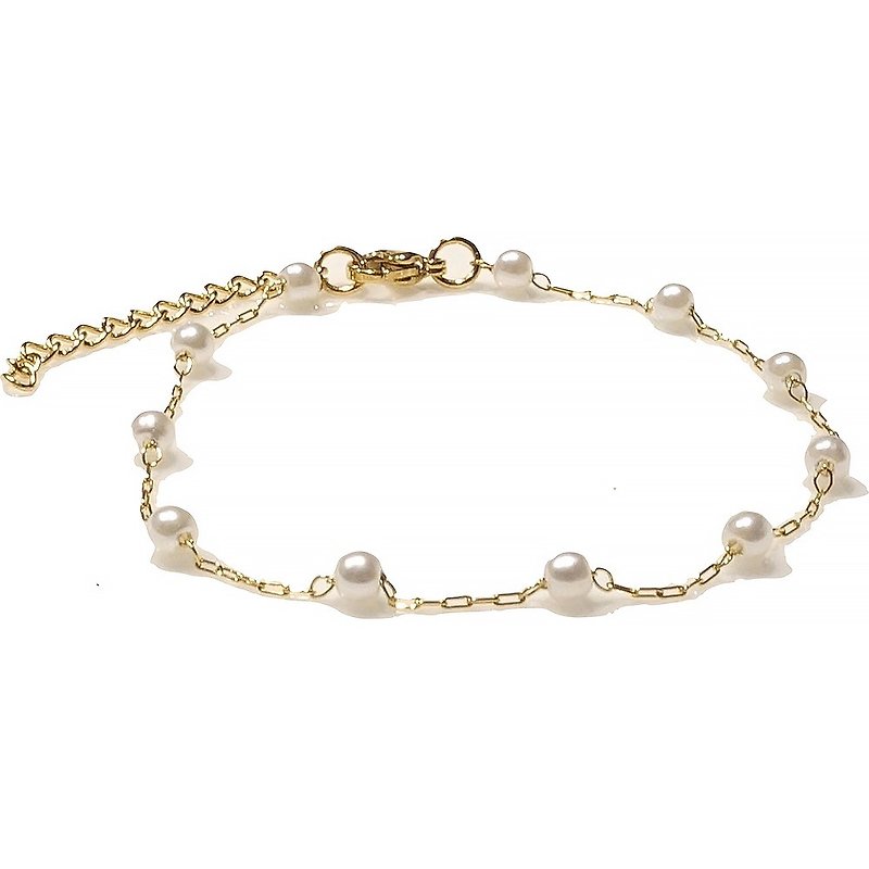 Greek designed and made natural pearl bracelet - Bracelets - Pearl Multicolor