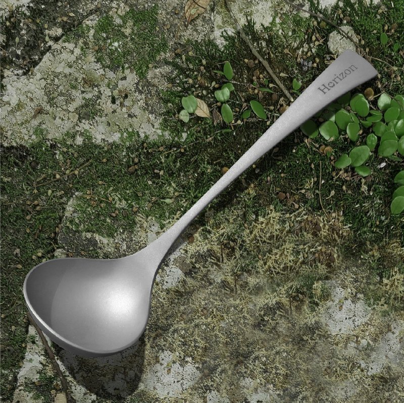 【Horizon Skyline】Pure Titanium Outdoor Camping Meal Spoon - ชุดเดินป่า - โลหะ 