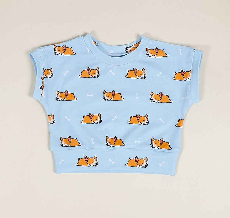 Corgi baby t-shirts, baby boy t-shirt, baby girl t-shirt,baby clothes,dogs print - 男/女童裝 - 棉．麻 多色