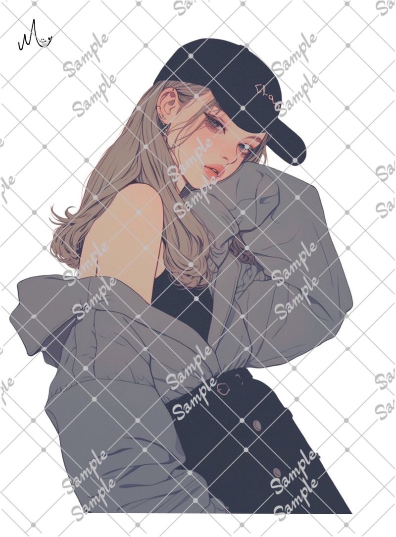 オリジナル人物ステッカー - 貼紙 - 紙 