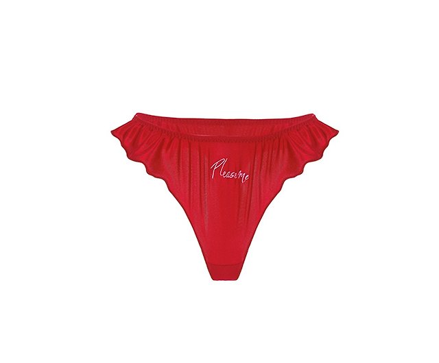 Satin ruffled French underwear, comfortable briefs, peach buttocks, pure  desire, breathable, girly T-string sexy - Shop PleaseMe Pleasure Women's  Underwear - Pinkoi