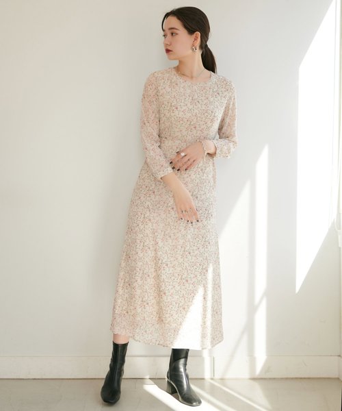 小花柄ロングワンピース TINA：JOJUN