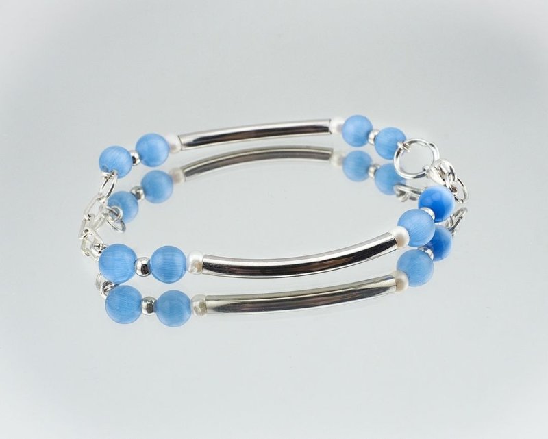 Crescent。Bracelet - Bracelets - Stone Blue