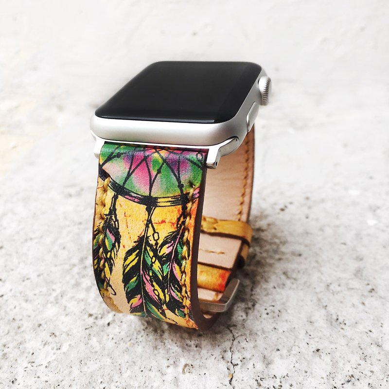 Apple Watch Leather Band สายนาฬิกา Apple 38mm 40mm 42mm 44mm series 4 3 2 1 - สายนาฬิกา - หนังแท้ สีนำ้ตาล