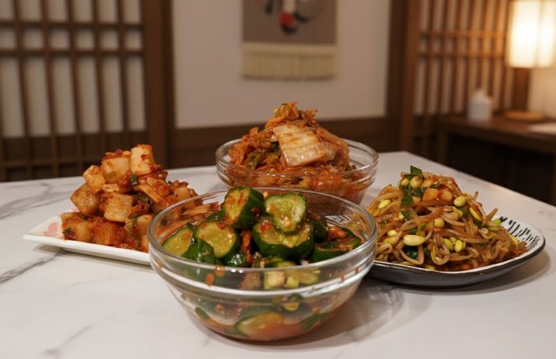 首爾大叔 生命力韓式泡菜 大四喜拼盤 小黃瓜 蘿蔔 豆芽菜 小包裝 - 料理包/調理包 - 新鮮食材 紅色