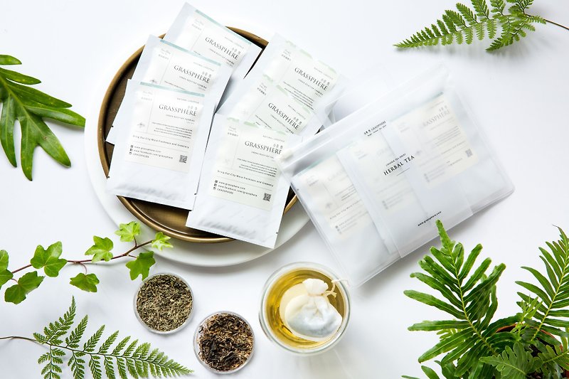 Grassphere Herbal Tea (The Series of Beauty, Relax, and Light) - Tea - Fresh Ingredients Green