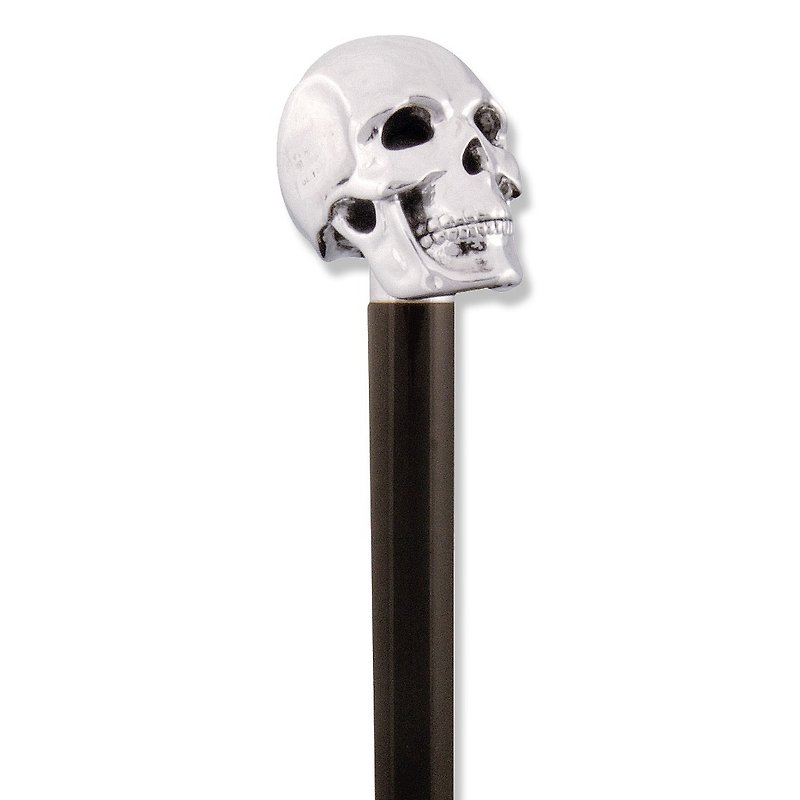 Modeling scepter. 925 sterling silver skull - Other - Wood 