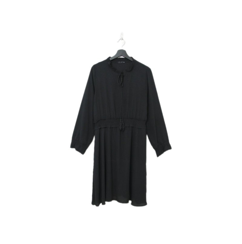 Back to Green-復古長袖洋裝 波希米亞綁帶g-27//vintage dress - 洋裝/連身裙 - 棉．麻 