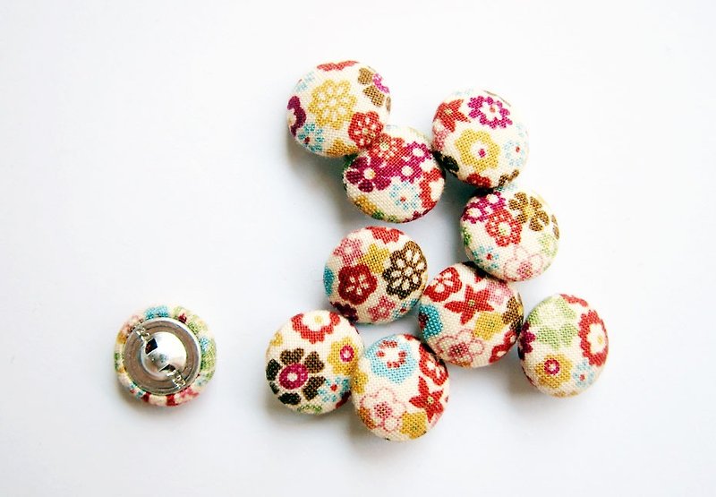 Sewing knitting cloth buckle handmade material flower buttons - เย็บปัก/ถักทอ/ใยขนแกะ - ผ้าฝ้าย/ผ้าลินิน หลากหลายสี