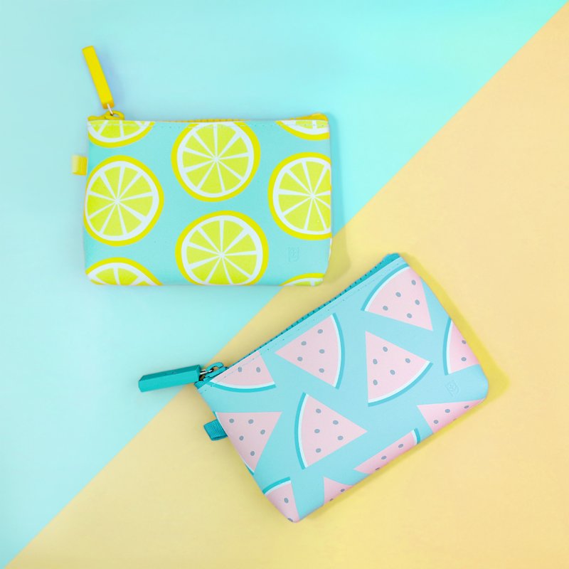 NUU-small fruits fruit Silicone storage bag watermelon/lemon - กระเป๋าสตางค์ - ซิลิคอน 