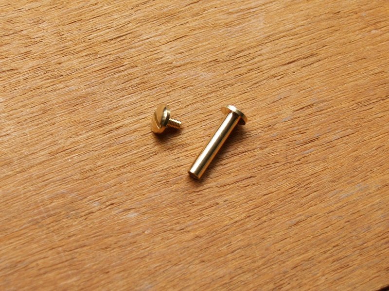 Brass Screw ( for Key Case ) - อื่นๆ - ทองแดงทองเหลือง สีเหลือง