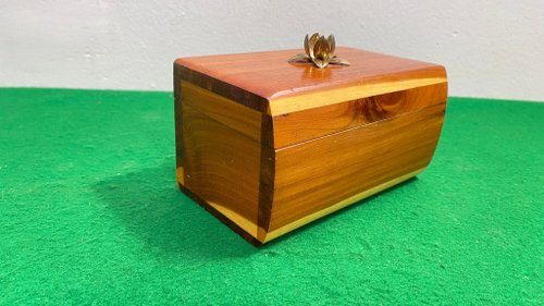 ☆アンティーク☆　木製　ジュエリーボックス　小物入れ　蛇腹 アンティーク】木製 蛇腹扉 アクセサリーケース ジュエリー