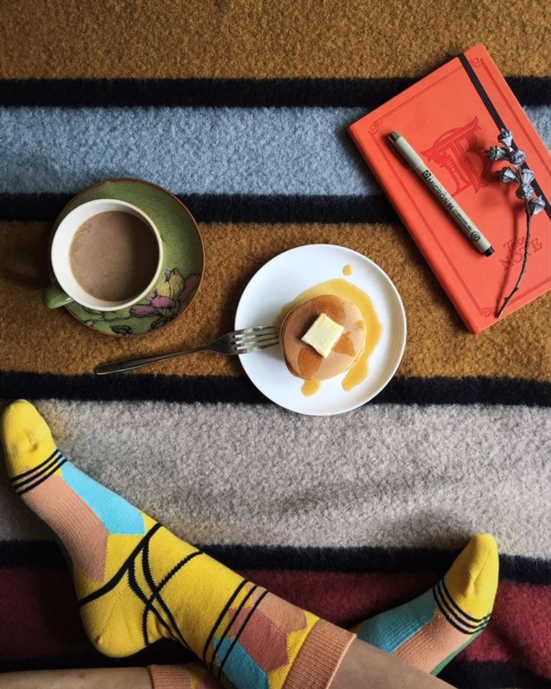 GillianSun Socks Collection 【HOT 熱銷款】1626YL - 襪子 - 棉．麻 黃色