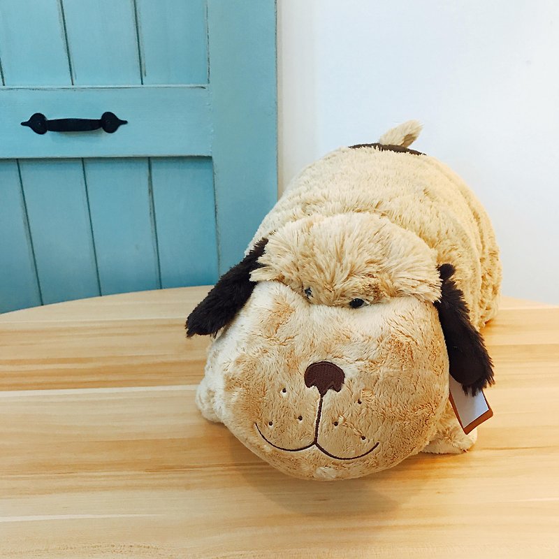 CANDY BEAR 咖啡狗折合抱枕 - 枕頭/咕𠱸 - 聚酯纖維 咖啡色
