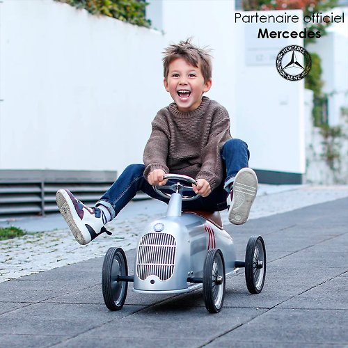 BAGHERA 法國玩具汽車 法國Baghera 精品 兒童騎士嚕嚕車 梅賽德斯-奔馳W25銀箭