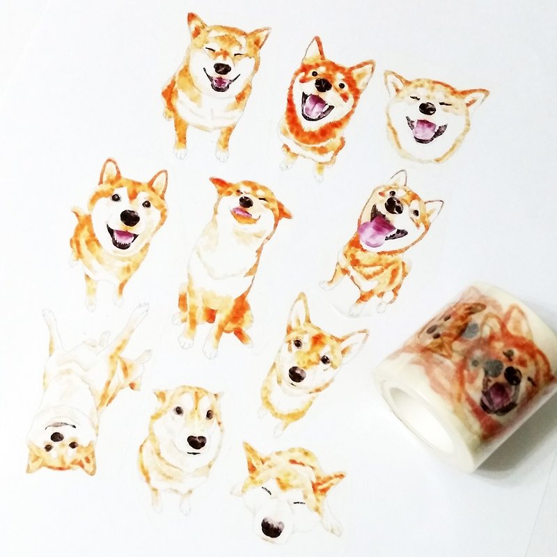 キリン紙のテープ10匹の犬10美しい - マスキングテープ - 紙 多色