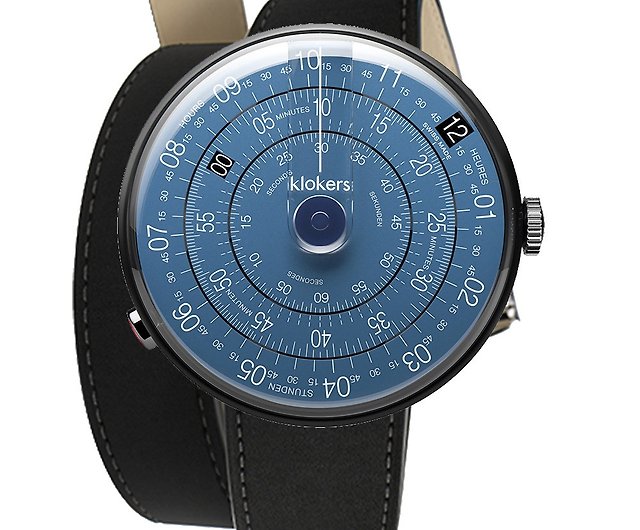 Per ongeluk lavendel Netelig KLOK-01-D7 Midnight Blue Watch Head + Double Loop Leather Strap - Shop  klokers - Men's & Unisex Watches - Pinkoi