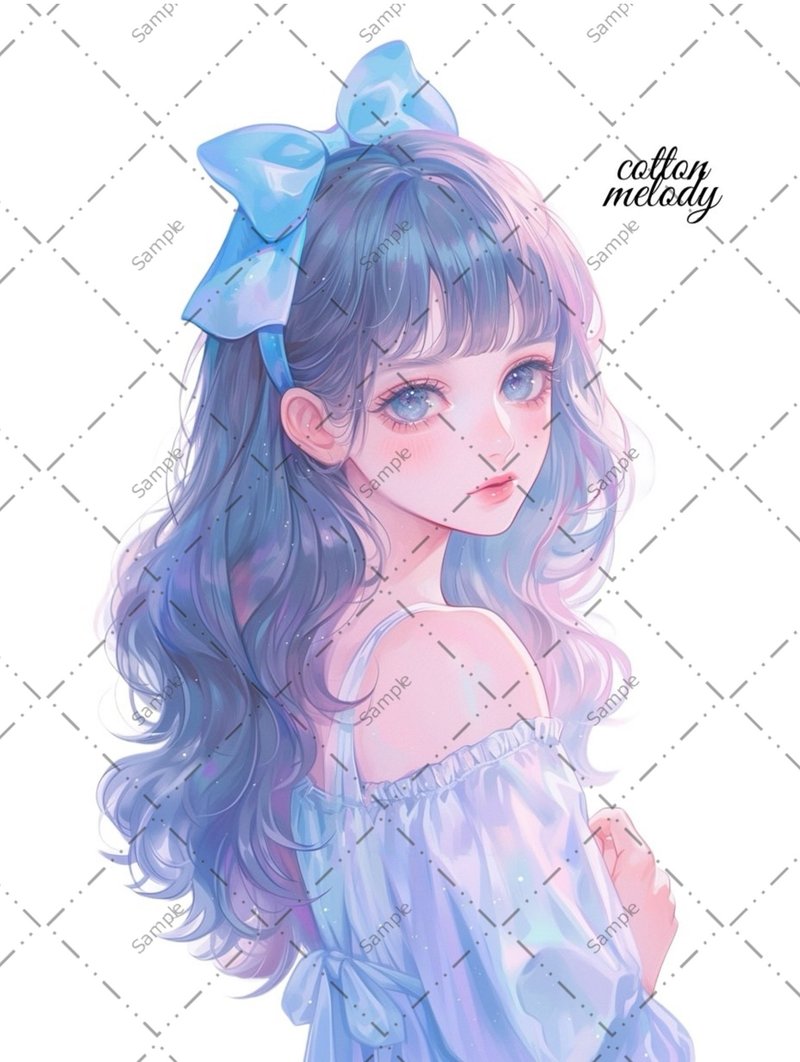 original sticker no.1168 人物ステッカー オリジナルステッカー 人物ステッカー 女の子ステッカー オリジナル人物ステッカー - 貼紙 - 紙 