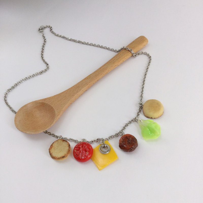 日本迷你樹脂黏土 食物 頸鏈 疊疊我世界 人生態度 - 頸鏈 - 黏土 多色