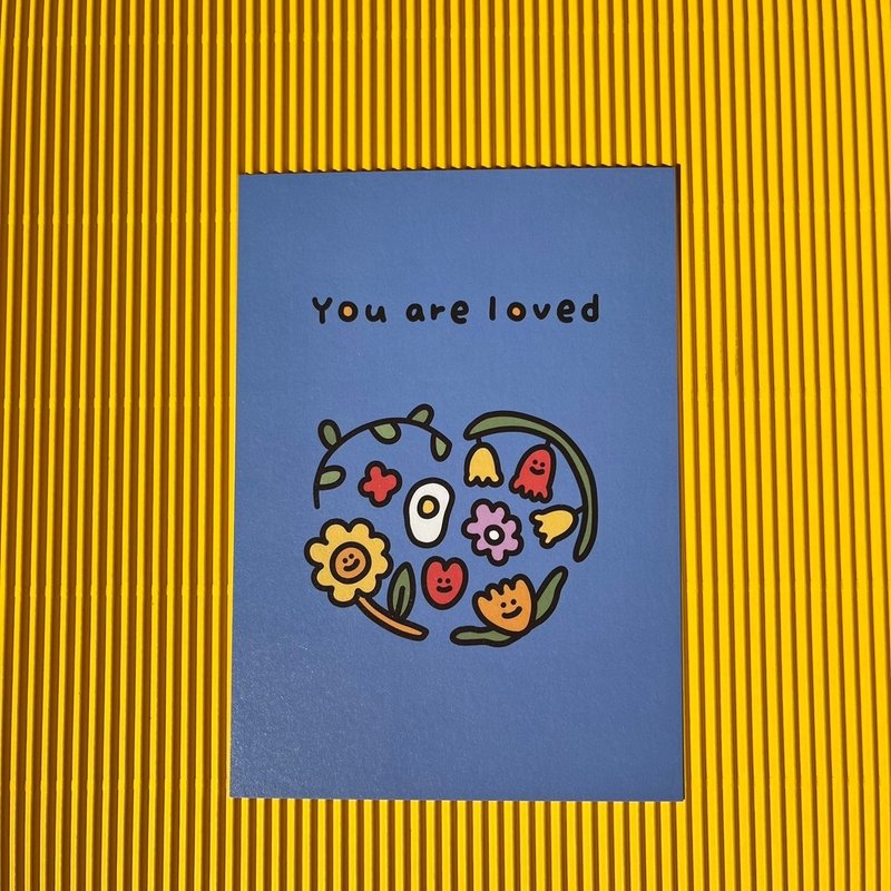 Postcard _ you are loved - การ์ด/โปสการ์ด - กระดาษ สีน้ำเงิน