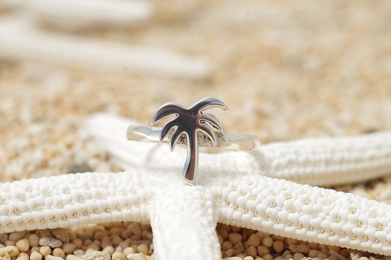 椰子の木シルバーリング - 戒指 - 其他金屬 銀色