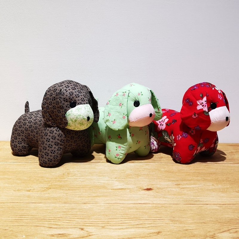 【Mr. Flower Cloth】Cute Dog - Stuffed Dolls & Figurines - Other Man-Made Fibers Multicolor