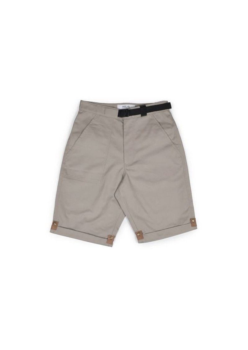 oqLiq - Thread - d.w shorts - กางเกงขายาว - ผ้าฝ้าย/ผ้าลินิน สีกากี