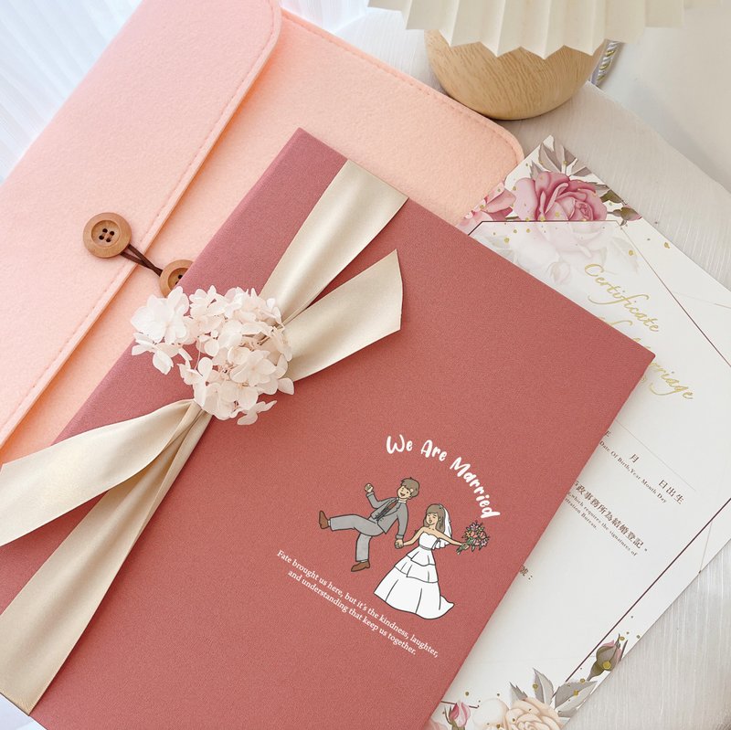永生花結婚書約套組│戶政事務所可用│乾燥玫瑰│結婚書約 - 結婚書約 - 其他材質 