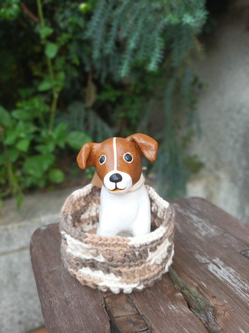 Gift/Customized/Home Office Healing/Hand Kneaded Non-model/Enduring/Jack Russell Terrier - ของวางตกแต่ง - ดินเหนียว 